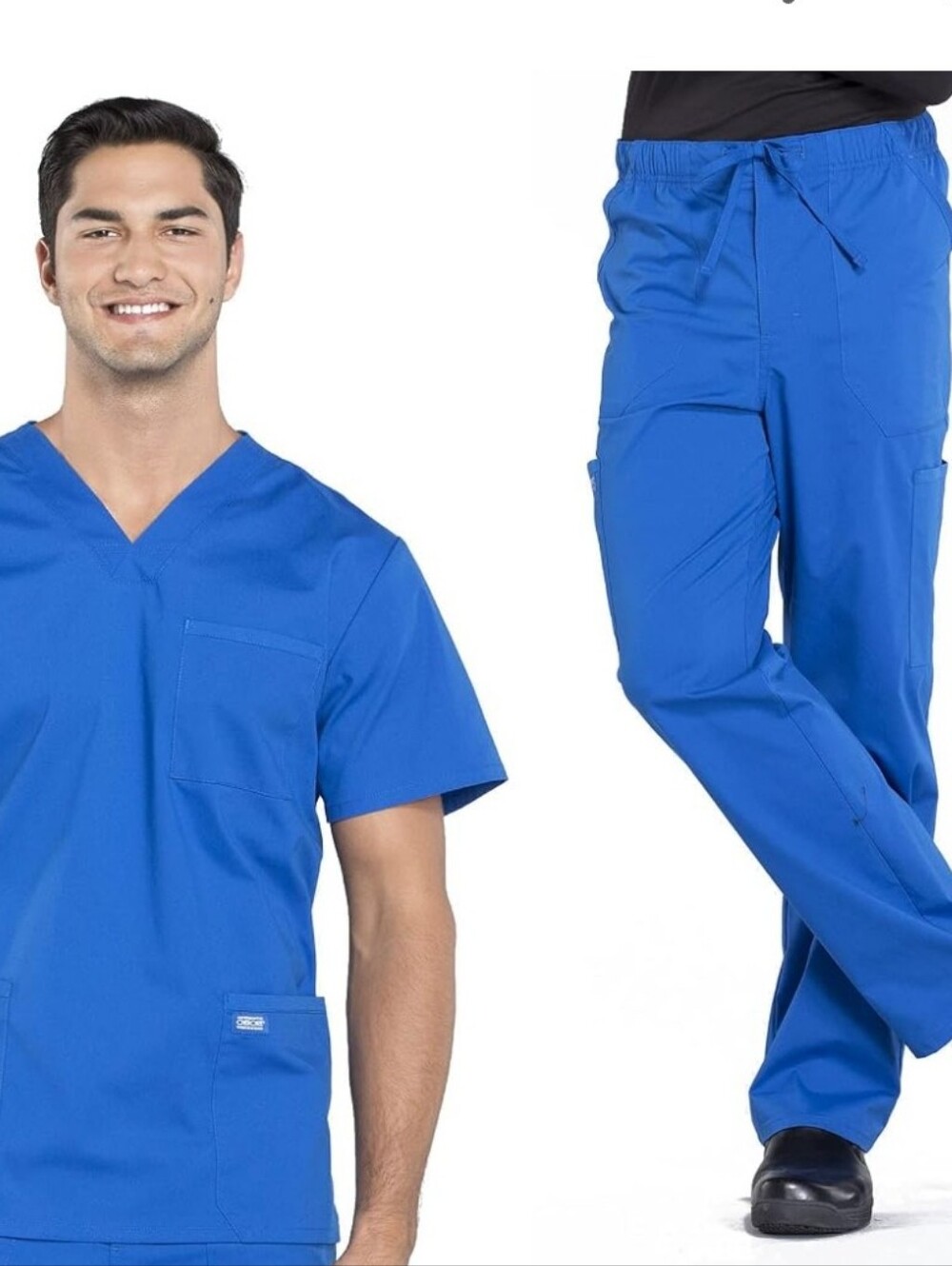FIGS Men's Medical Scrub Top &  Pants in Royal Blue Top Xl Pants Lg